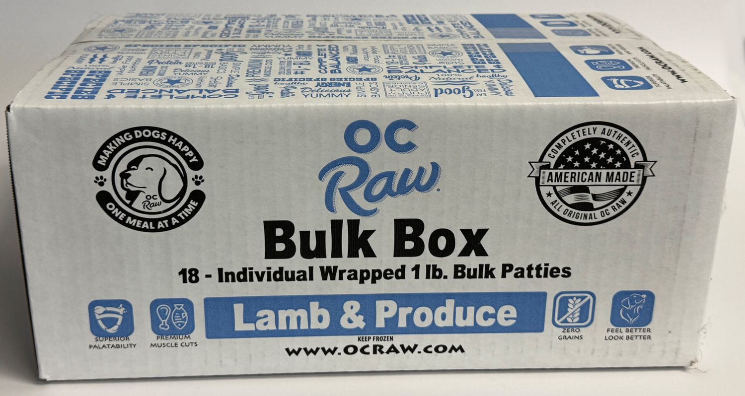 OC RAW 18# VENISON &amp; PRODUCE BLK BOX