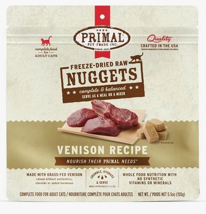 PRIMAL CAT 3# FROZEN NUGGETS VENISON