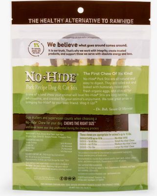 EARTH ANIMAL NO HIDE STIX PORK 10 PACK