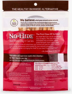 EARTH ANIMAL 10 PACK NO HIDE BEEF STIX