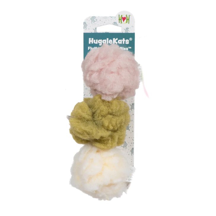 HUGGLE CAT FLUFF FLEECE BALL 3PK