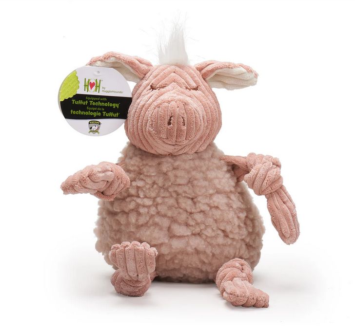 HUGGLE HOUNDS FLEECE KNOTTIE - PIG - LARGE