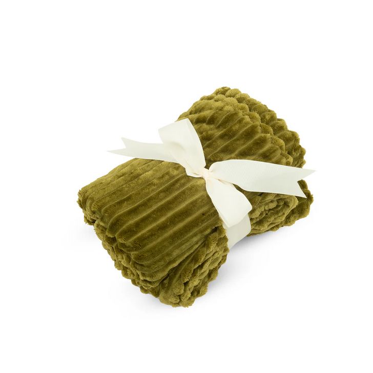 HUGGLEHOUNDS QUITE SIMPLY COZY BLANKET 30X40 OLIVE