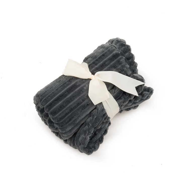 HUGGLEHOUNDS QUITE SIMPLY COZY BLANKET 30X40 STEEL