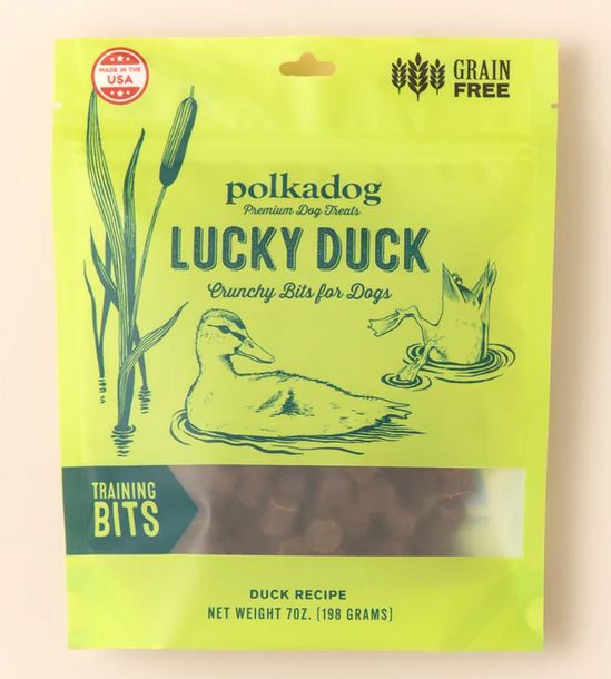 POLKA DOG 8OZ LUCKY DUCK BITS