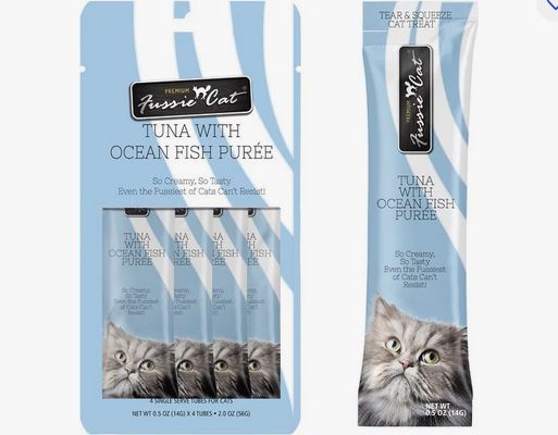 FUSSIE CAT - 2OZ TUNA AND OCEANFISH PUREE 4PACK
