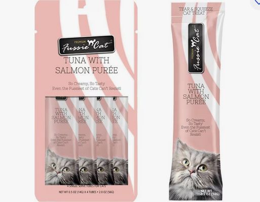 FUSSIE CAT - 2OZ TUNA SALMON PUREE 4PACK