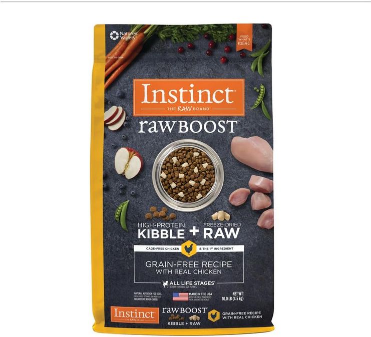 INSTINCT DOG 10# GF RAW BOOST CHICKEN