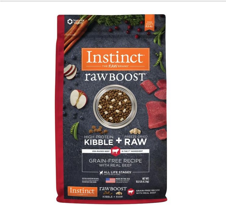 INSTINCT DOG 10# GF RAW BOOST BEEF