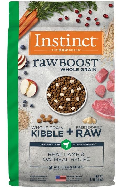 INSTINCT DOG 3.5# WHOLE GRAIN RAW BOOST LAMB