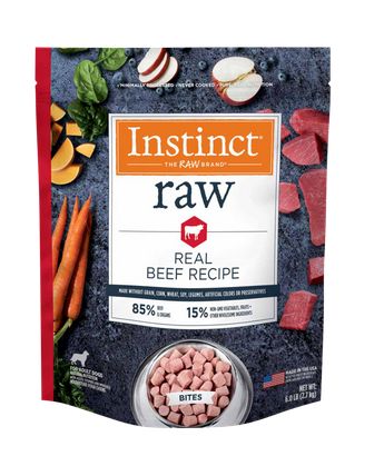 INSTINCT DOG 6# RAW FROZEN BEEF BITES