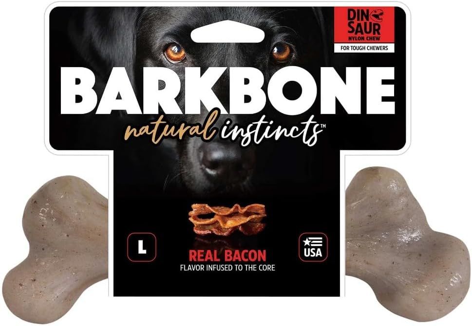 PET QWERKS DINOSAUR BARK BNE - XX LARGE - REAL BACON