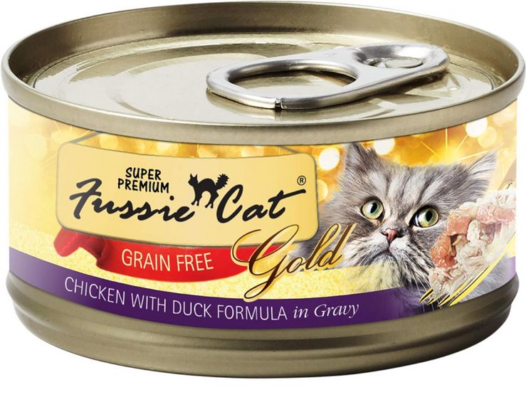 FUSSIE CAT GOLD - CHICKEN AND DUCK IN GRAVY 2.8 OZ