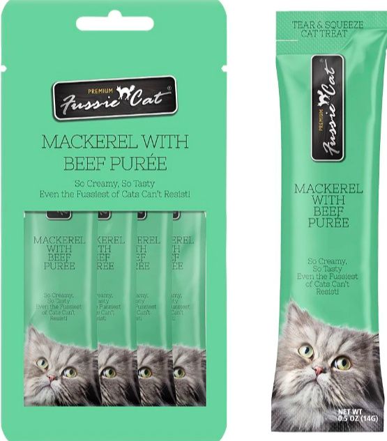 FUSSIE CAT- MACKEREL AND BEEF PUREE 2OZ