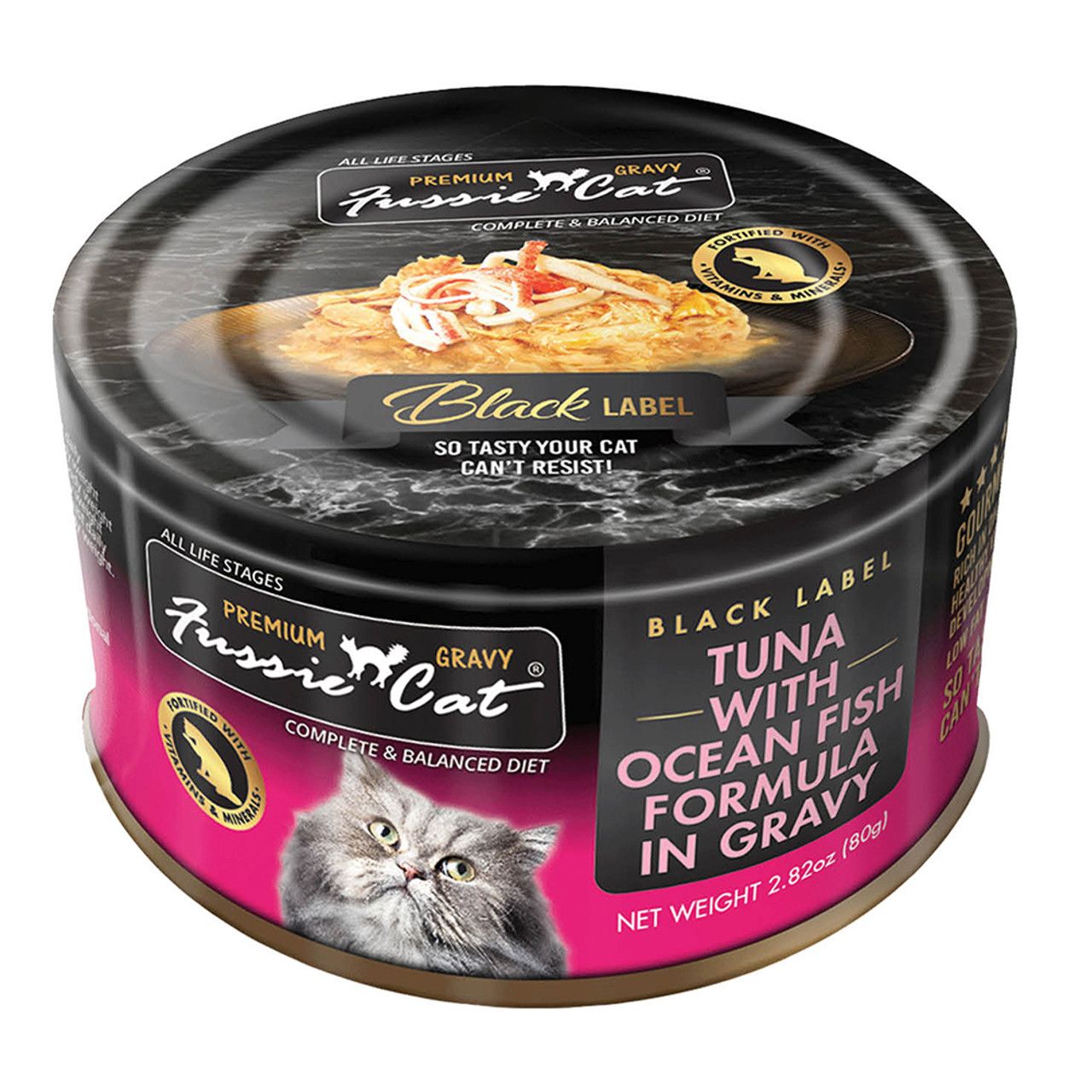FUSSIE CAT PREMIUM GRAVY - TUNA WITH OCEAN FISH 2.8 OZ