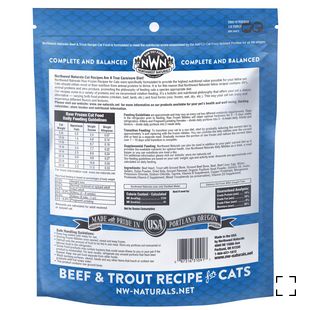 NORTHWEST NATURALS CAT 2# FROZEN  BEEF TROUT FROZEN RAW
