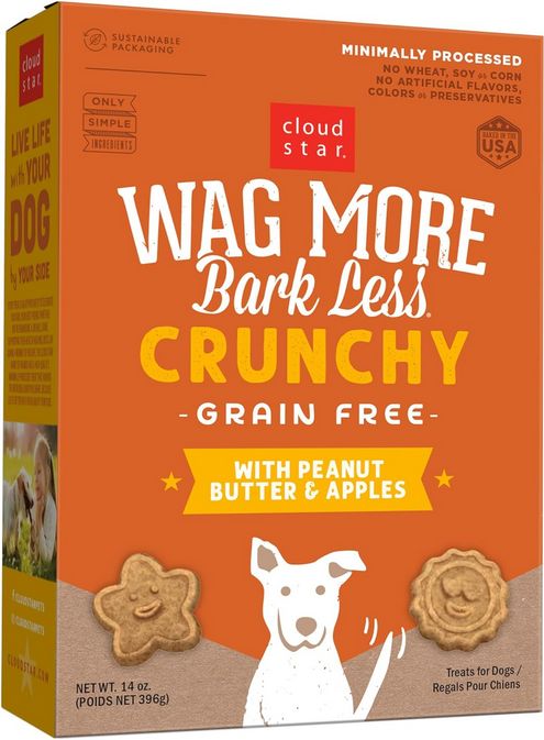WAG MORE BARK LESS DOG 14OZ PB/APPLES BISCUITS