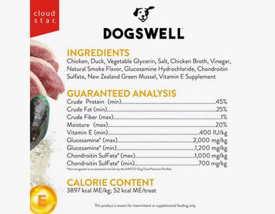 DOGSWELL DOG 10OZ HIP &amp; JOINT DUCK JERKY