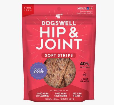 DOGSWELL DOG 10OZ HIP &amp; JOINT DUCK SOFT STRIPS