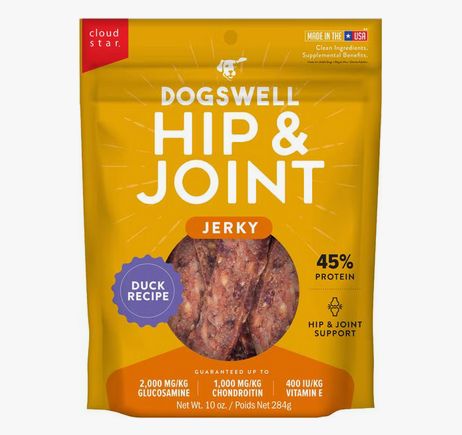DOGSWELL DOG 10OZ HIP &amp; JOINT DUCK JERKY