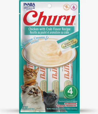 INABA CHURU CAT - CHICKEN &amp; CRAB 4 PACK