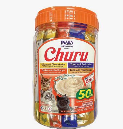 INABA CHURU CAT CHICKEN/BEEF 50 TUBES