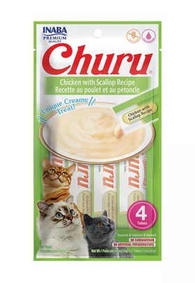 INABA CHURU CAT - CHICKEN &amp; SCALLOP 4 PACK