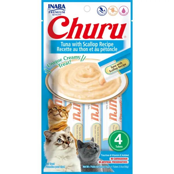 INABA CHURU CAT - TUNA &amp; SCALLOP 4 PACK