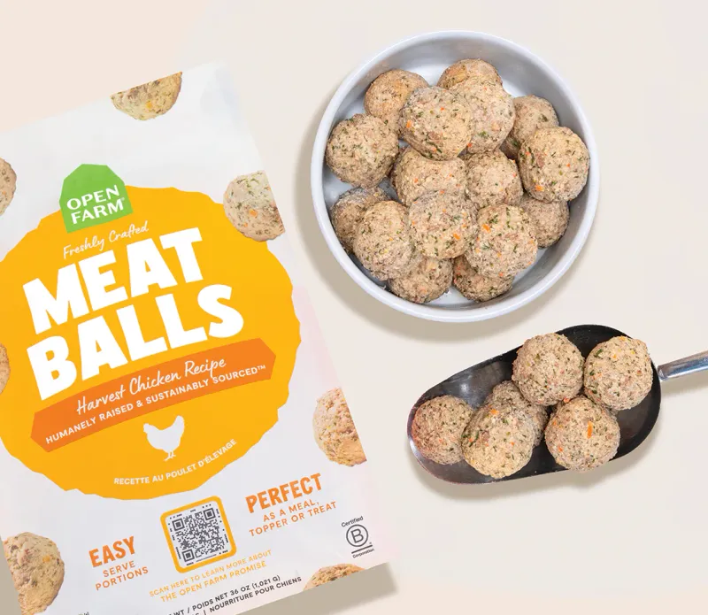 OPEN FARM 36OZ FROZEN MEATBALLS CHICKEN
