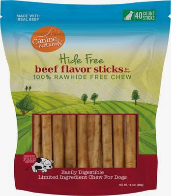 CANINE NATURALS 40 PACK BEEF STICKS