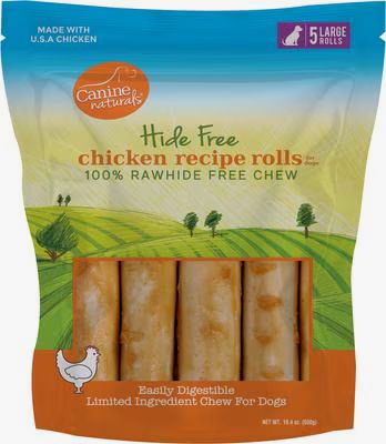 CANINE NATURALS 5PACK CHICKEN ROLLS