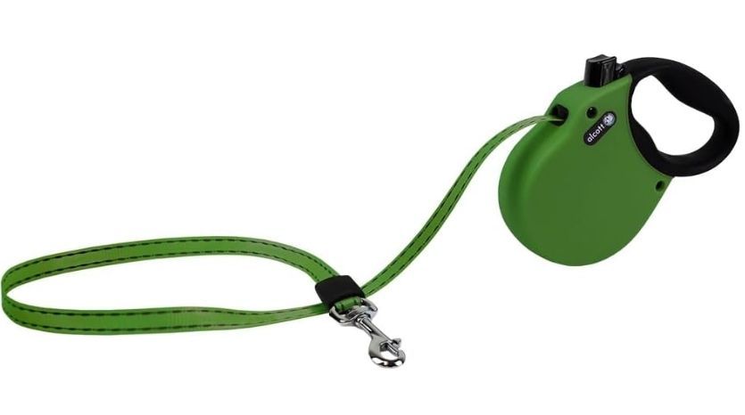 ALCOTT RETRACTABLE LEASH GREEN SMALL 16FT