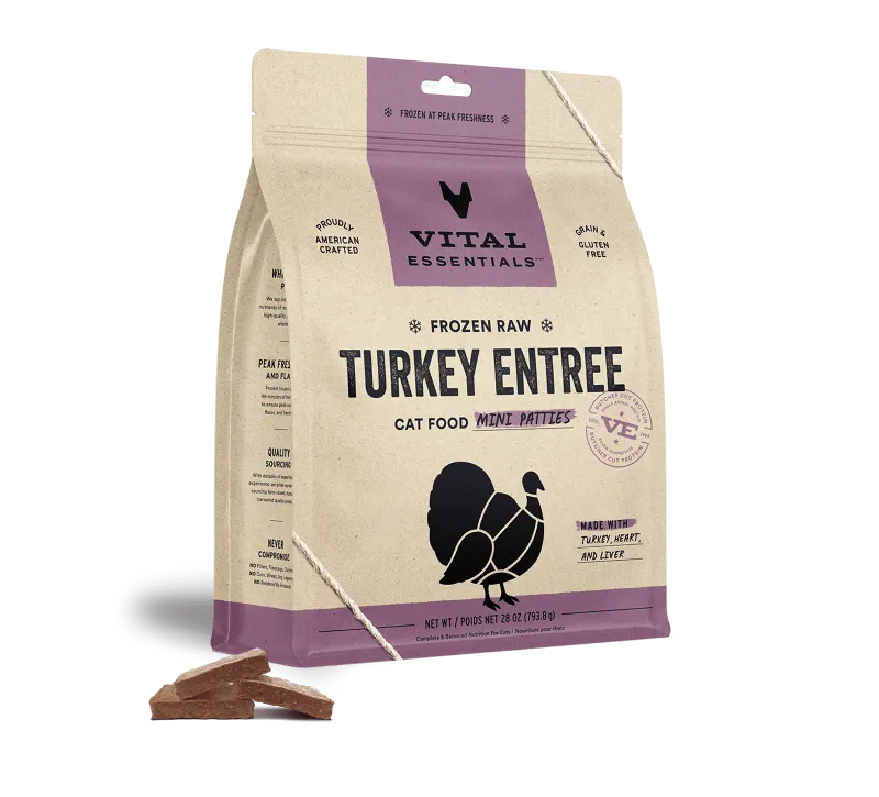 VITAL ESSENTIALS CAT 28OZ FROZEN TURKEY