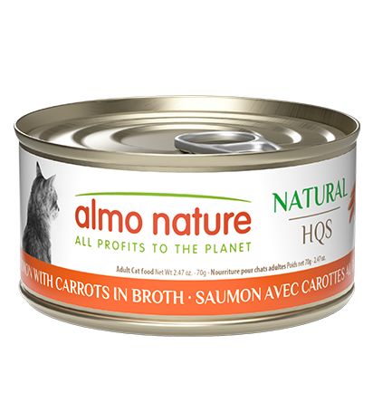 ALMO CAT 2.47OZ NATURAL CAN - SALMON &amp; CARROTS