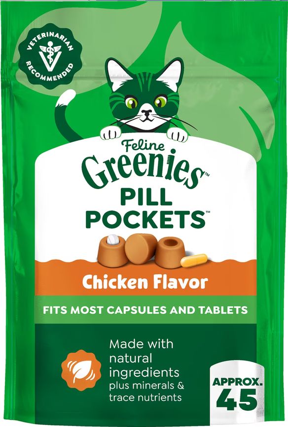 FELINE GREENIES PILL POCKETS CHICKEN 45CT