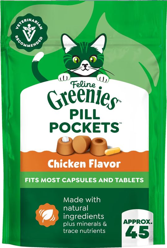 FELINE GREENIES PILL POCKETS CHICKEN 45CT