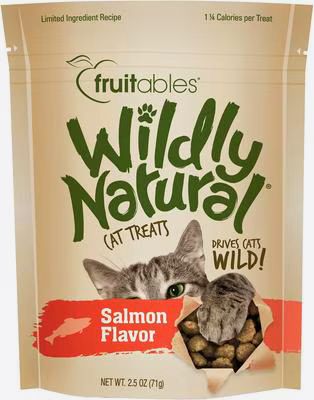FRUITABLES 2.5OZ WILDLY NATURAL CAT TREATS SALMON