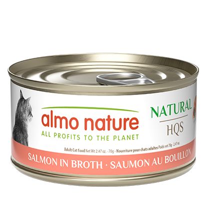 ALMO CAT 2.47OZ NATURAL CAN - SALMON IN BROTH