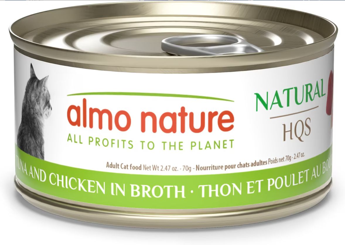 ALMO CAT 2.47OZ NATURAL CAN - TUNA &amp; CHICKEN IN BROTH