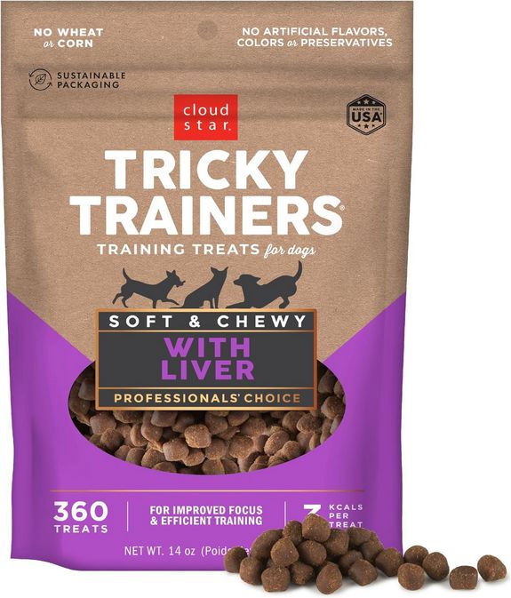 CLOUD STAR DOG 14OZ TRICKY TRAINERS CHEWY CHICKEN LIVER