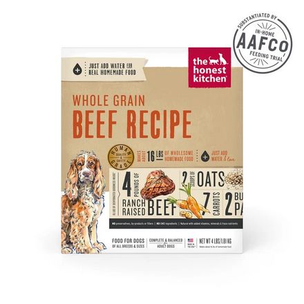 HONEST KITCHEN 4#  WHOLE GRAIN BEEF RECIPE
