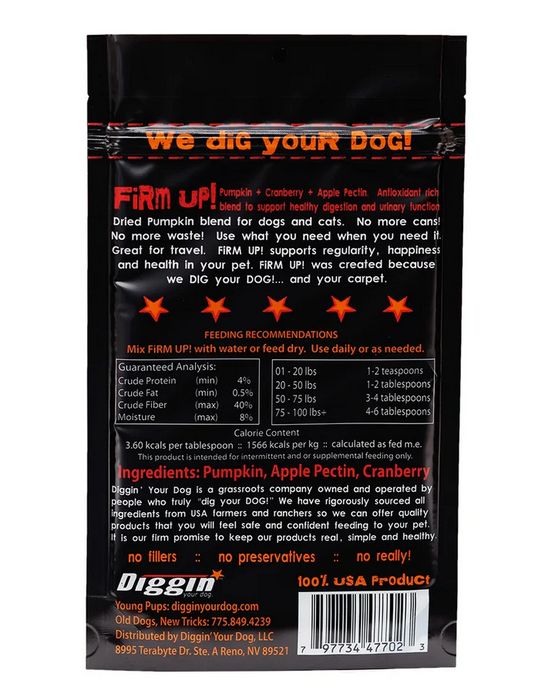 DIGGIN YOUR DOG - FIRM UP PUMPKIN &amp; CRANBERRY 4OZ