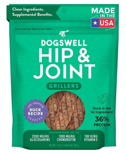 DOGSWELL DOG 10OZ HIP &amp; JOINT GRILLERS GF DUCK