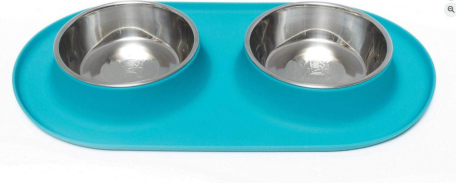 MESSY MUTTS 1.5CUPS  DOUBLE FEEDER BLUE