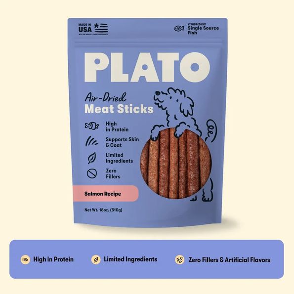 PLATO DOG 18OZ THINKERS SALMON