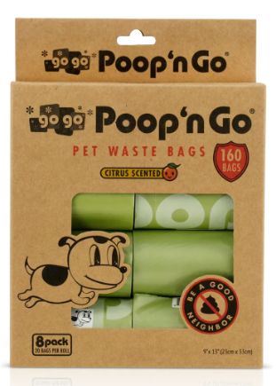 GO GO CITRUS SCENTED BLUE POOP BAGS