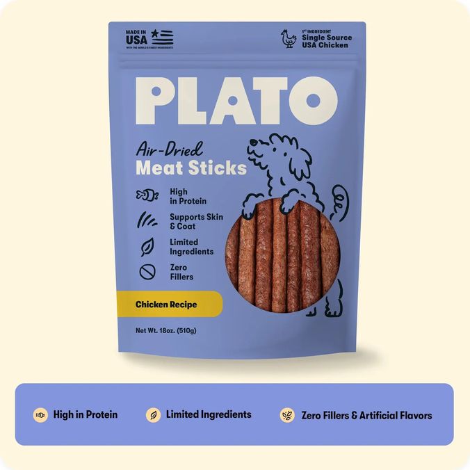 PLATO DOG 18OZ THINKERS CHICKEN