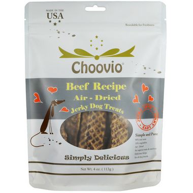 CHOOVIO 5OZ DOG TREATS - BEEF STRIPS