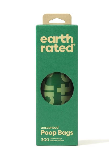EARTH RATED UNSCENTED POOP BAGS 300 COUNT