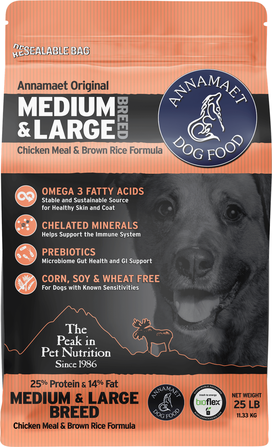 ANNAMAET DOG 25# MEDIUM &amp; LARGE BREED 25%